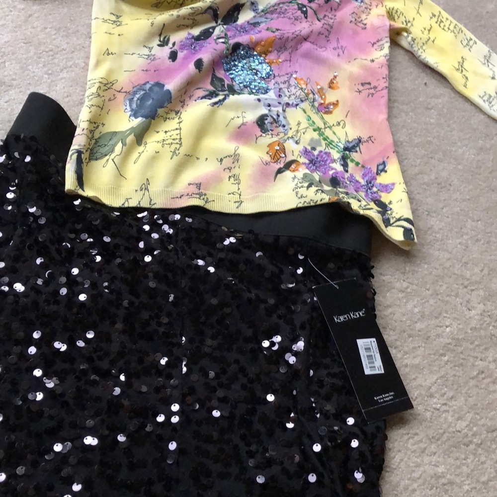 HP💥Karen Kane sequin skirt size S/M - Picture 4 of 8